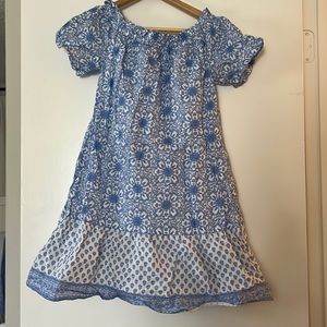 Vineyard Vines Blue & White off shoulder dress